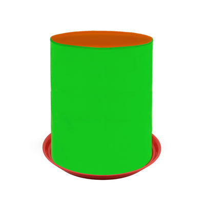 Petrichor HDPE Plastic Green Grow Bag With Plastic Base (15x12 inches)