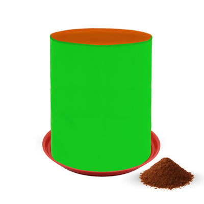 Petrichor HDPE Green Grow Bag With Plastic Base Tray + Coco Peat (1kg ) ( 15 x 12 inches )